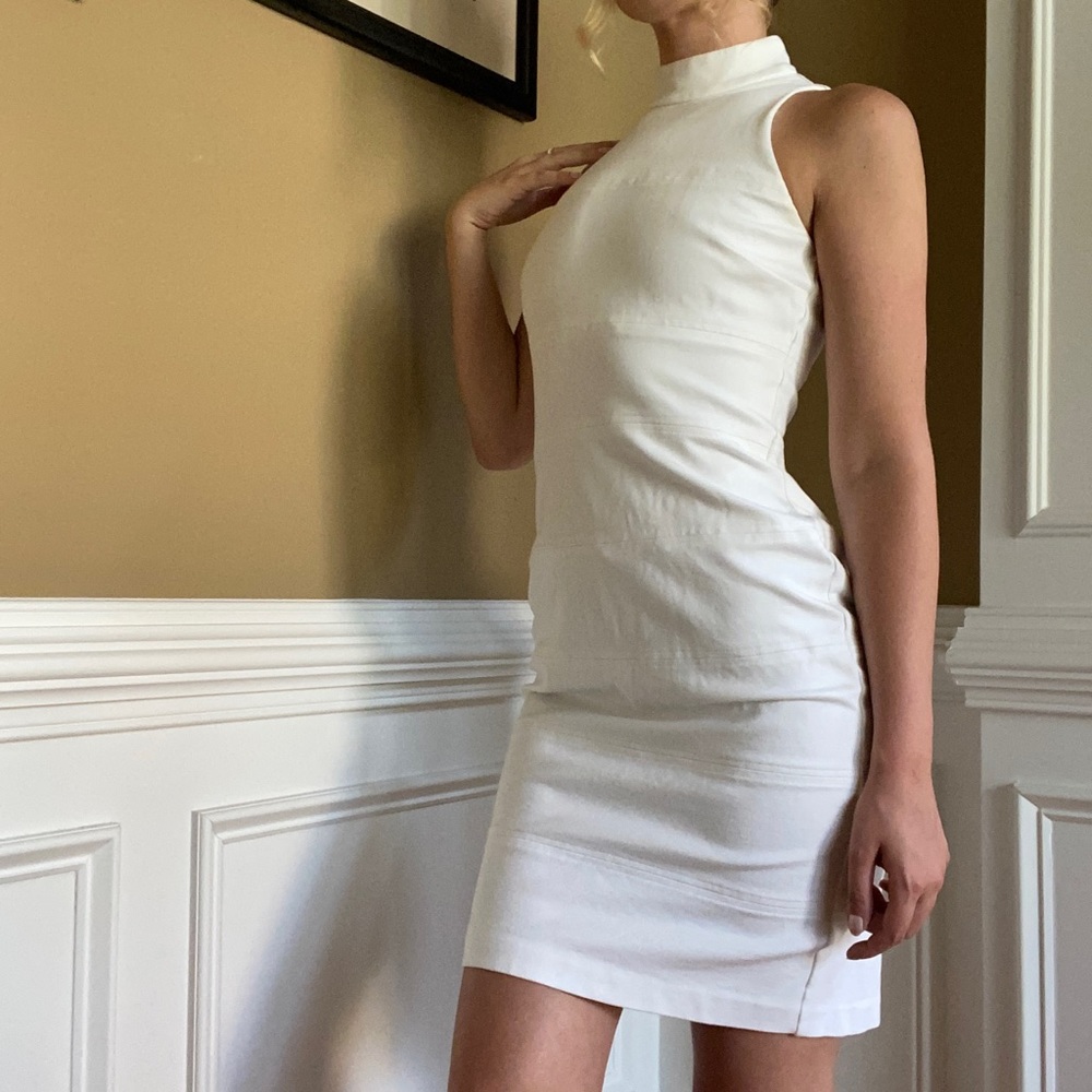 White House black market white dress